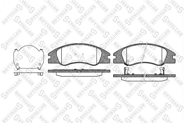 Kit de plaquettes de frein, frein à disque STELLOX 145 002-SX