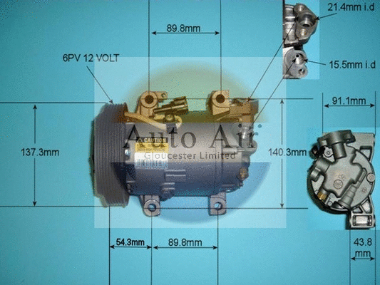 Compresseur, climatisation AUTO AIR GLOUCESTER 14-0002R