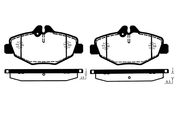 Kit de plaquettes de frein, frein à disque Technika 01506