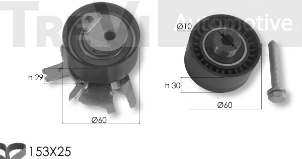 Kit de courroie crantée TREVI AUTOMOTIVE KD1459