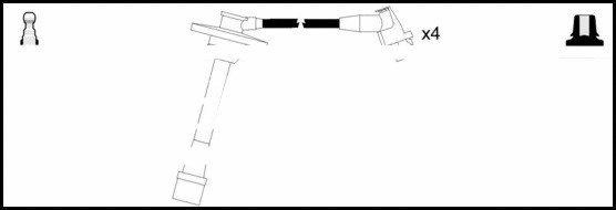 Kit de câbles d'allumage LEMARK HOES899