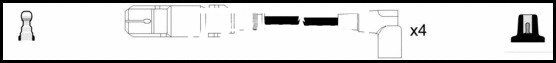 Kit de câbles d'allumage LEMARK HOES835