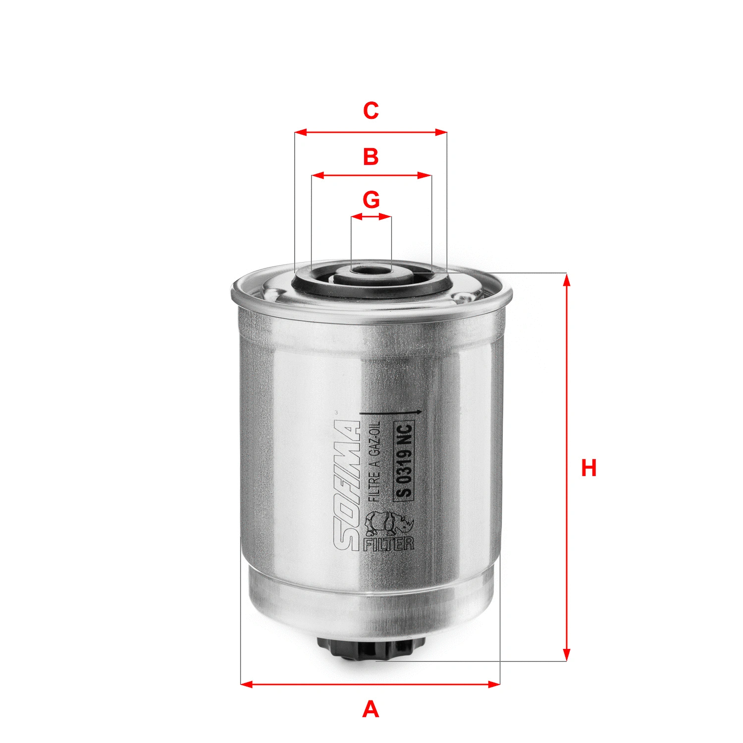 Filtre à carburant SOFIMA S 0319 NC
