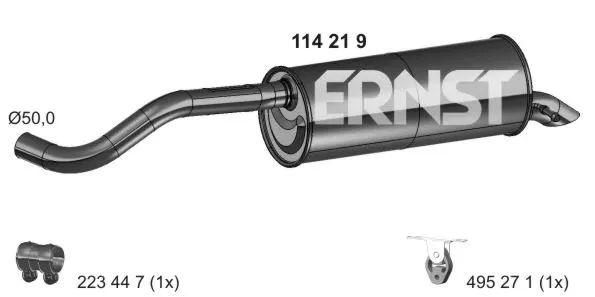 Silencieux arrière ERNST 114219
