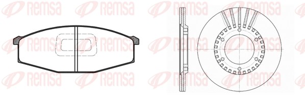Kit de freins, frein à disques REMSA 8129.00