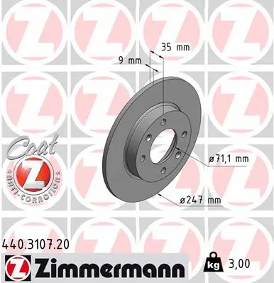 Disque de frein ZIMMERMANN 440.3107.20
