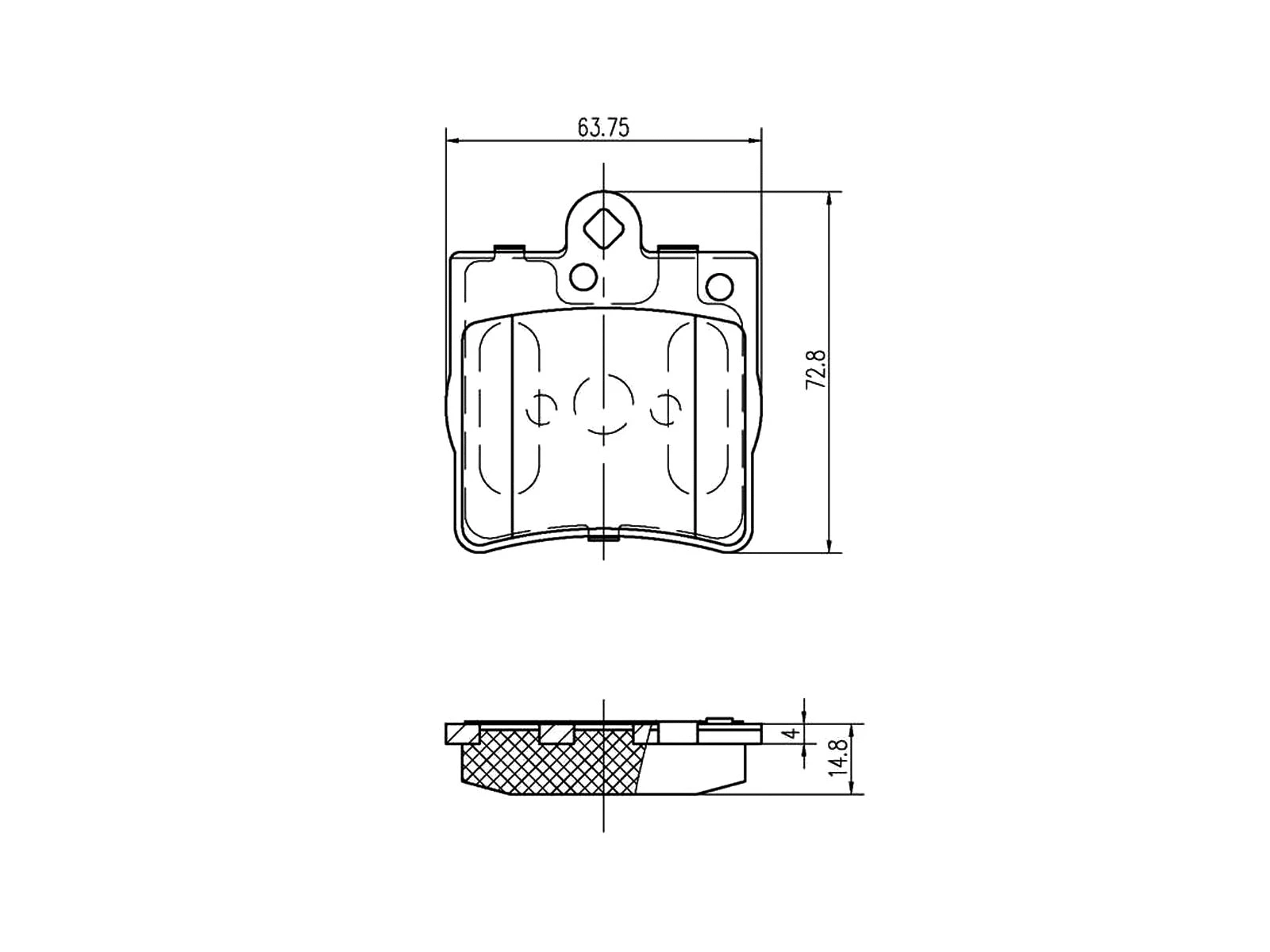 Kit de plaquettes de frein, frein à disque A.Z. Meisterteile AZMT-44-022-1055
