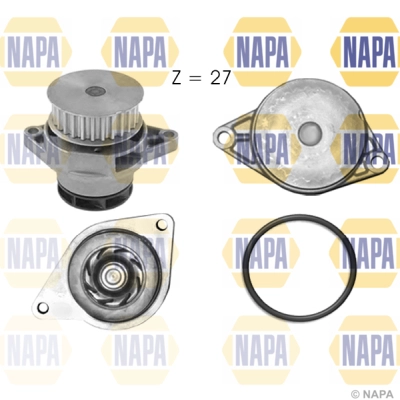 Pompe à eau, refroidissement du moteur NAPA NWP1033