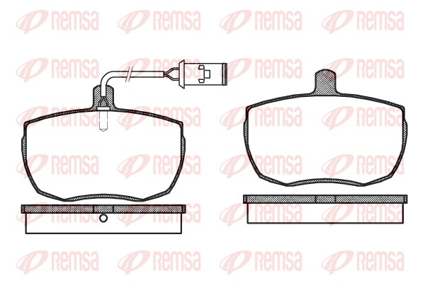 Kit de plaquettes de frein, frein à disque REMSA 0056.22