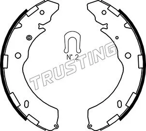 Jeu de mâchoires de frein TRUSTING 064.181