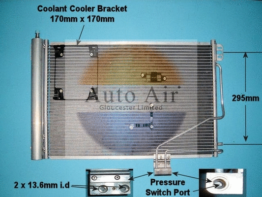 Condenseur, climatisation AUTO AIR GLOUCESTER 16-1210A