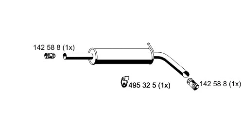 Silencieux central ERNST 645034