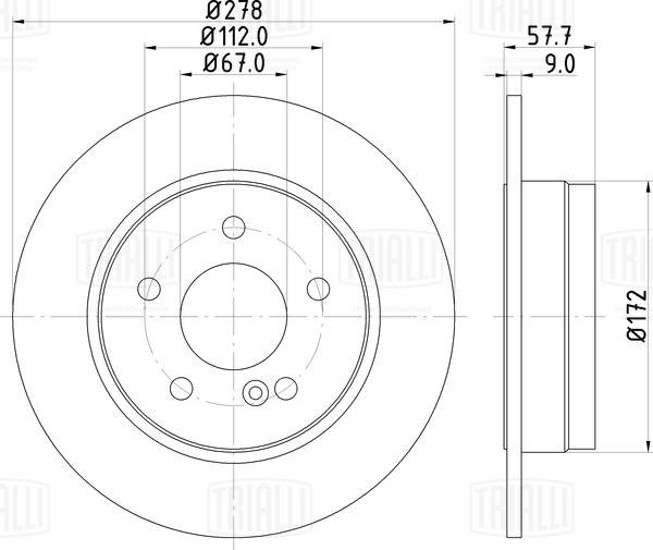 Disque de frein TRIALLI DF 250123