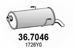 Silencieux arrière ASSO 36.7046