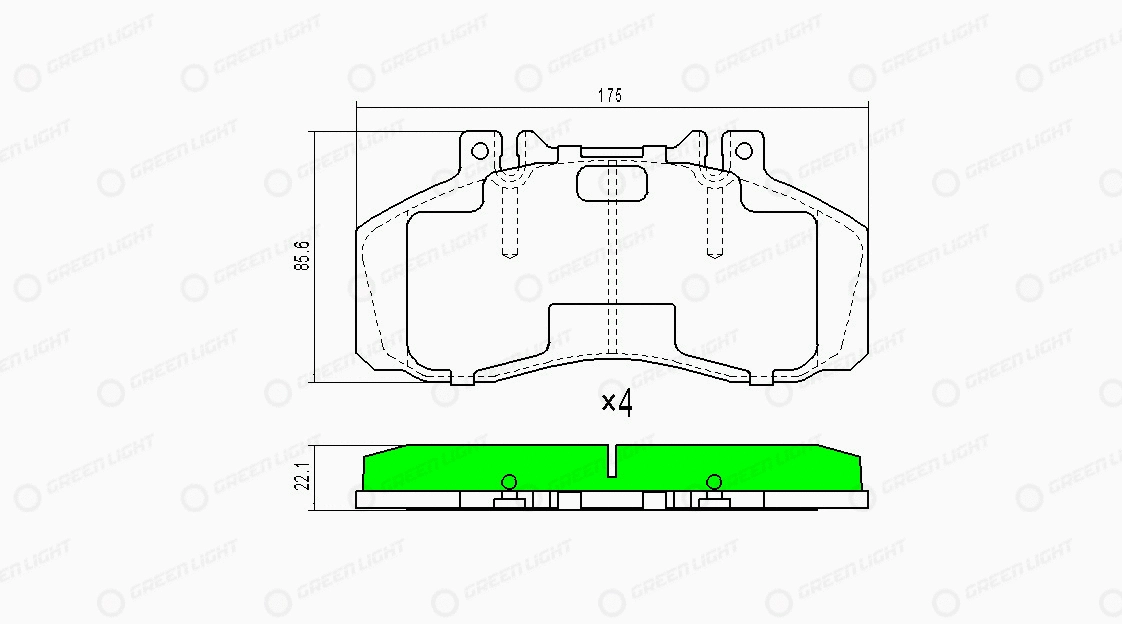 Kit de plaquettes de frein, frein à disque Automotive Adriado GLBP0261