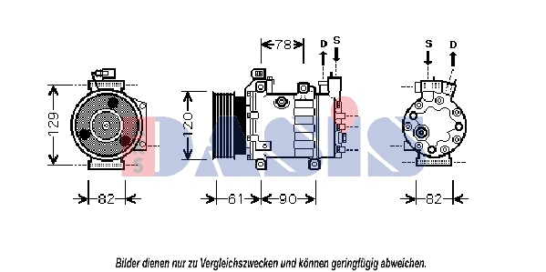 Compresseur, climatisation AKS DASIS 851381N