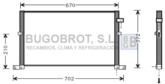 Condenseur, climatisation BUGOBROT 62-FD5334