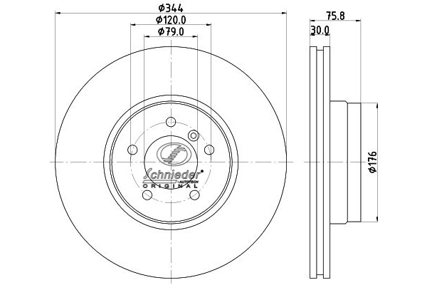 Disque de frein SCHNIEDER AUTOTECH LRS55.00181