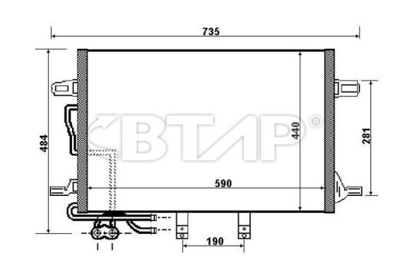 Condenseur, climatisation BTAP BMC819-017