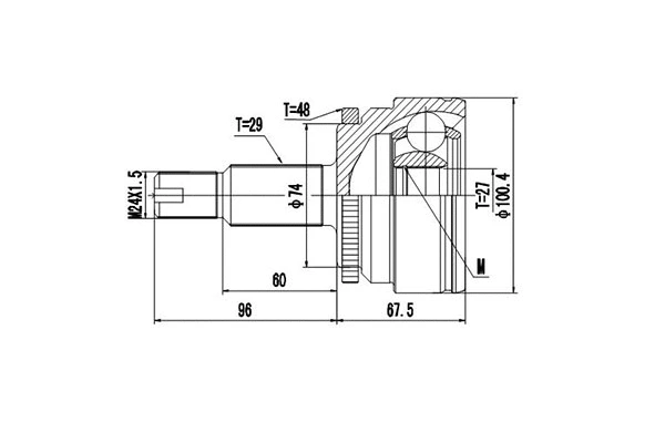 Jeu de joints, arbre de transmission DYNAMATRIX DCV830012