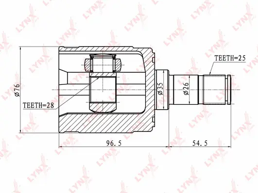 Jeu de joints, arbre de transmission LYNXAUTO CI-3401