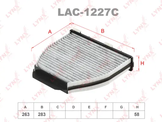 Filtre, air de l'habitacle LYNXAUTO LAC-1227C