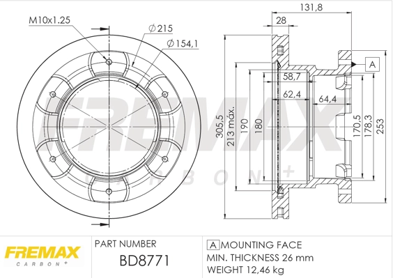 Disque de frein FREMAX BD-8771