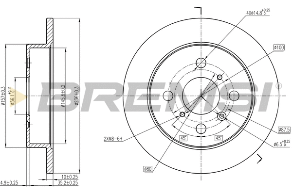 Disque de frein BREMSI CD6650S