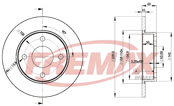 Disque de frein FREMAX BD-1063