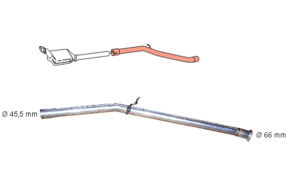 Tube de réparation, catalyseur HJS 91 22 8050