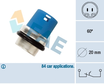 Contact thermique, voyant avertisseur de liquide de refroid. FAE 35300