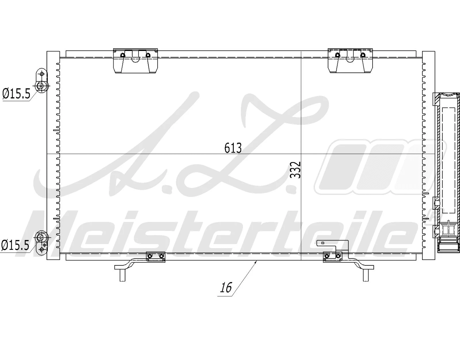 Condenseur, climatisation A.Z. Meisterteile AZMT-45-030-1093