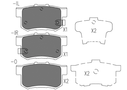 Kit de plaquettes de frein, frein à disque KLAXCAR FRANCE 24095z