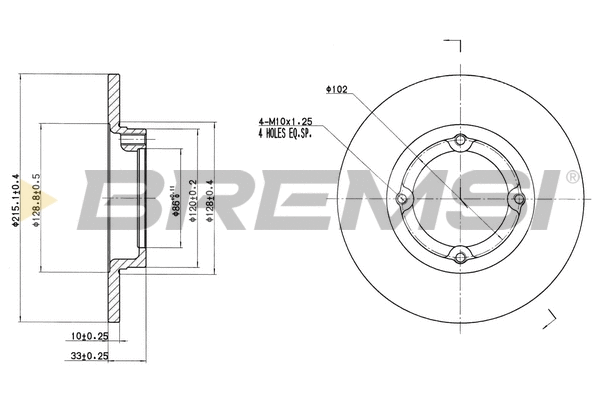 Disque de frein BREMSI CD7098S