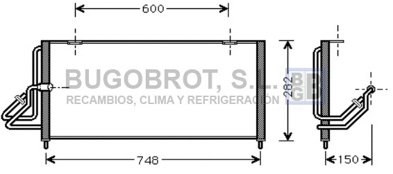Condenseur, climatisation BUGOBROT 62-JE5026