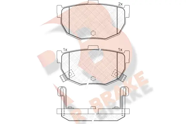 Kit de plaquettes de frein, frein à disque R BRAKE RB1144