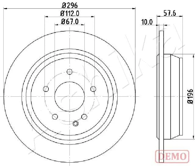 Disque de frein ASHIKA 61-00-0532C