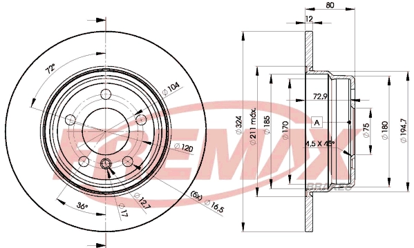 Disque de frein FREMAX BD-6491