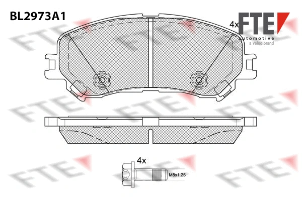 Kit de plaquettes de frein, frein à disque FTE 9011219