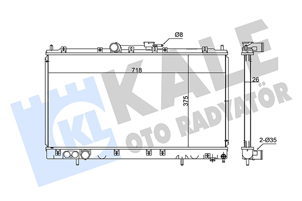 Radiateur, refroidissement du moteur KALE OTO RADYATÖR 347975