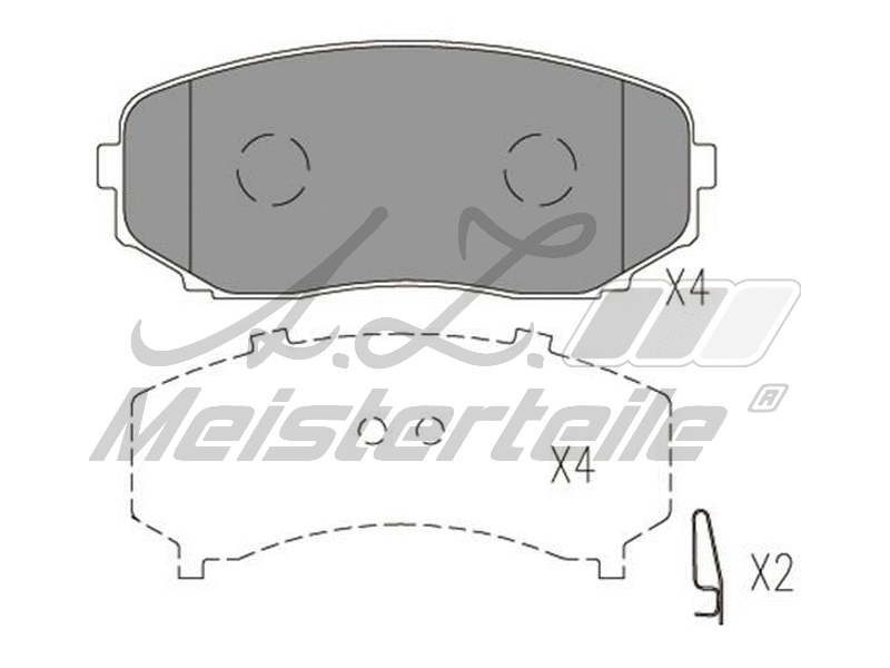Kit de plaquettes de frein, frein à disque A.Z. Meisterteile AZMT-44-022-1585