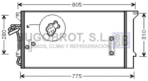 Condenseur, climatisation BUGOBROT 62-VW5244