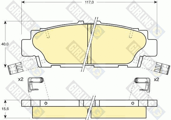 Kit de plaquettes de frein, frein à disque GIRLING 6112579