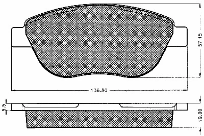 Kit de plaquettes de frein, frein à disque BSF 10548