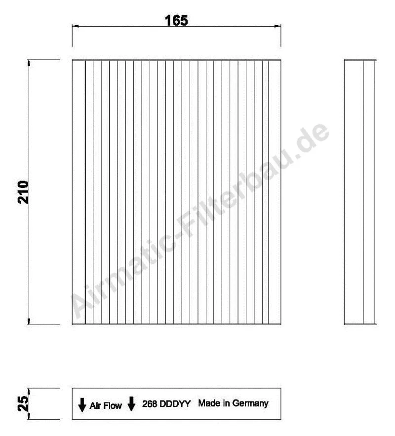 Filtre, air de l'habitacle AIRMATIC Filterbau IF0268