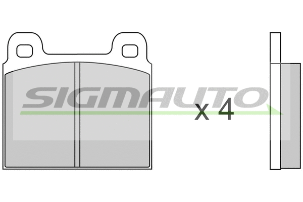Kit de plaquettes de frein, frein à disque SIGMAUTO SPA011