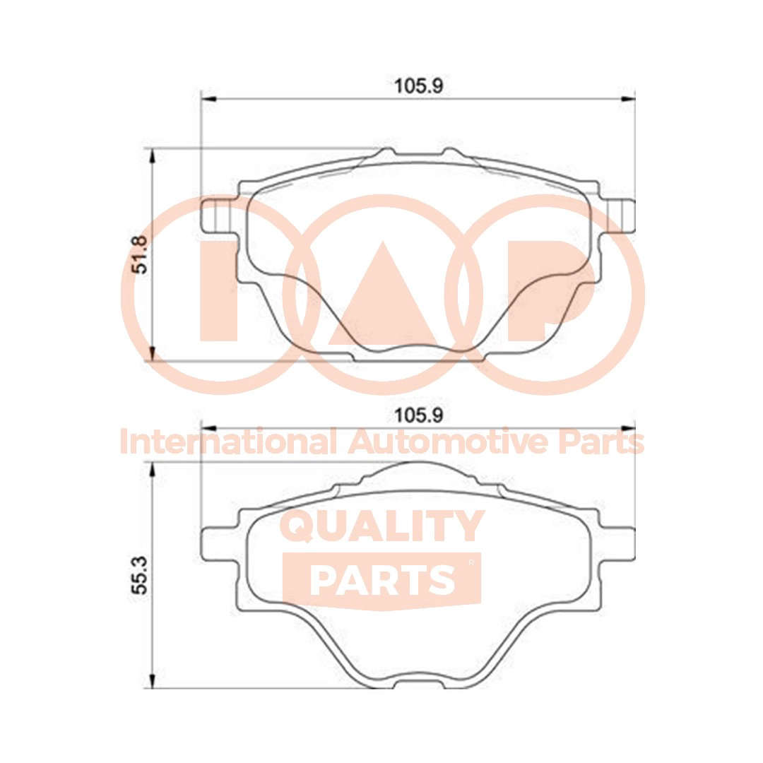 Kit de plaquettes de frein, frein à disque IAP QUALITY PARTS 704-52033P