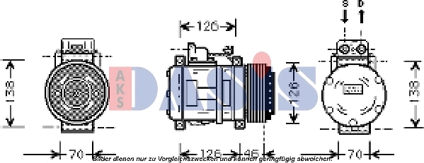 Compresseur, climatisation AKS DASIS 851402N