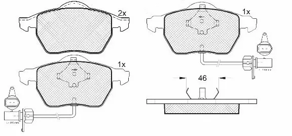 Kit de plaquettes de frein, frein à disque FIT FP0840E
