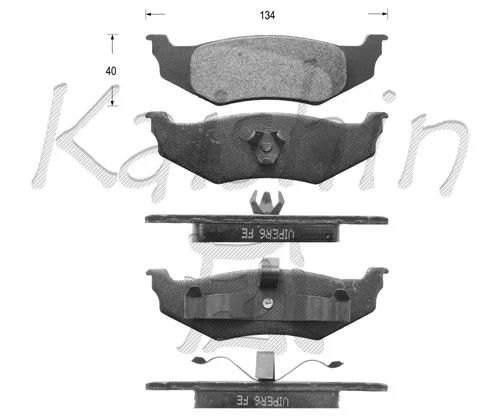 Kit de plaquettes de frein, frein à disque KAISHIN FK10046
